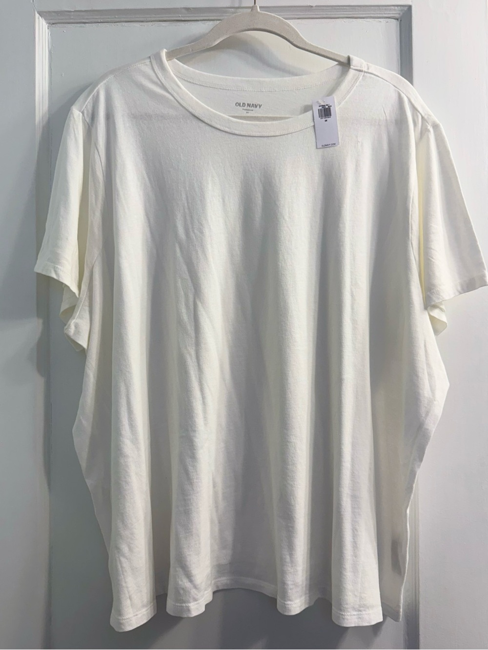 Old Navy Women's Short Sleeve Everywear Crew Tee in White 100% Cotton